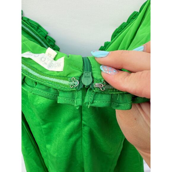 REVOLVE More to Come Green Randy Off Shoulder Ruffle Mini Dress Size M - Picture 9 of 10